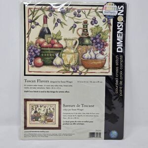 DIMENSIONS COUNTED CROSS STITCH KIT TUSCAN FLAVORS 35232 SUSAN WINGET 14" X 11"